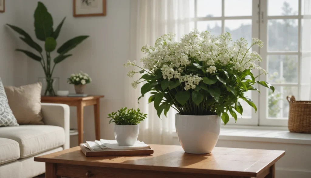 plante avec petites fleurs blanches